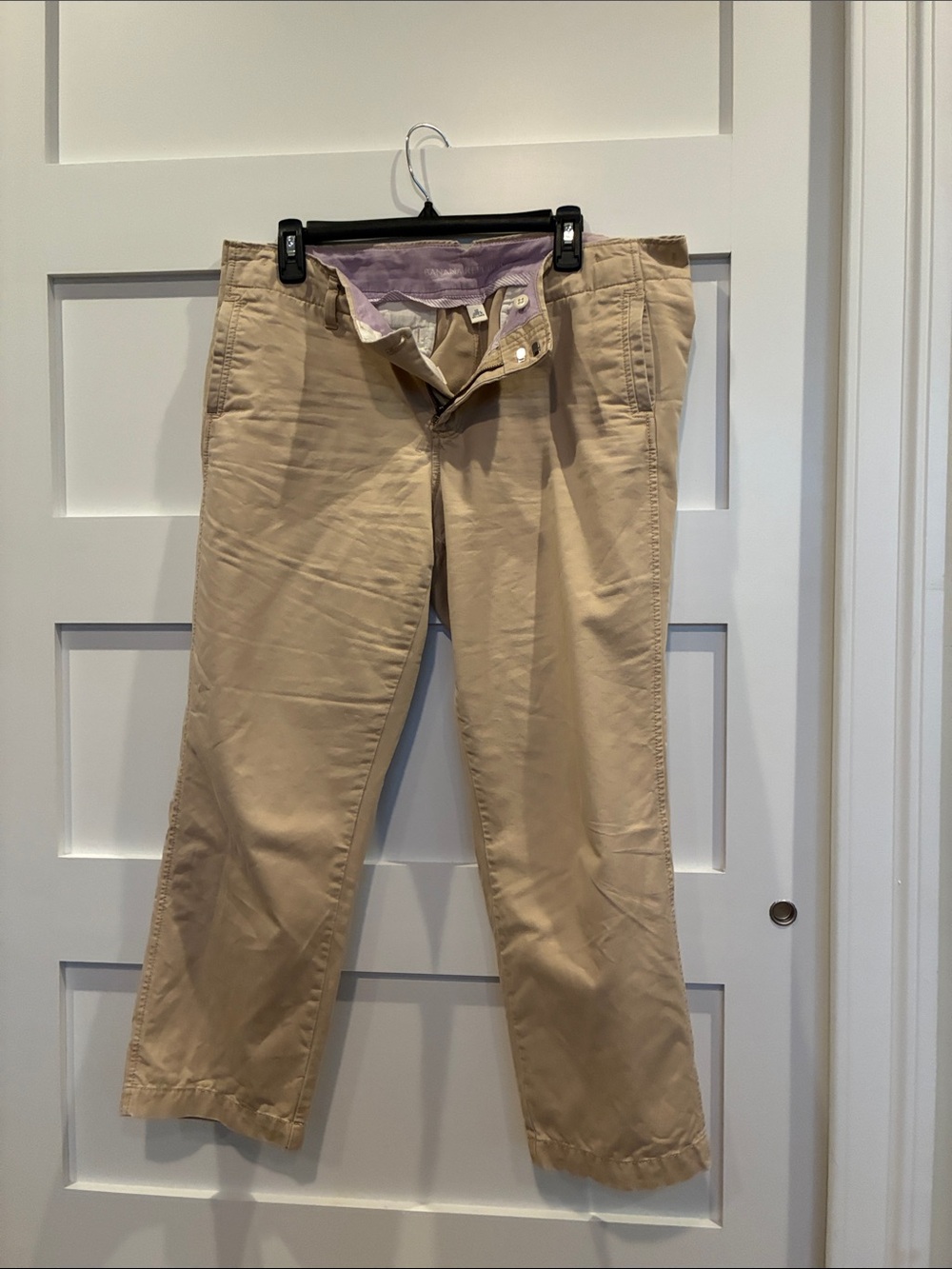 Banana Republic Beige Cropped Chino Pants